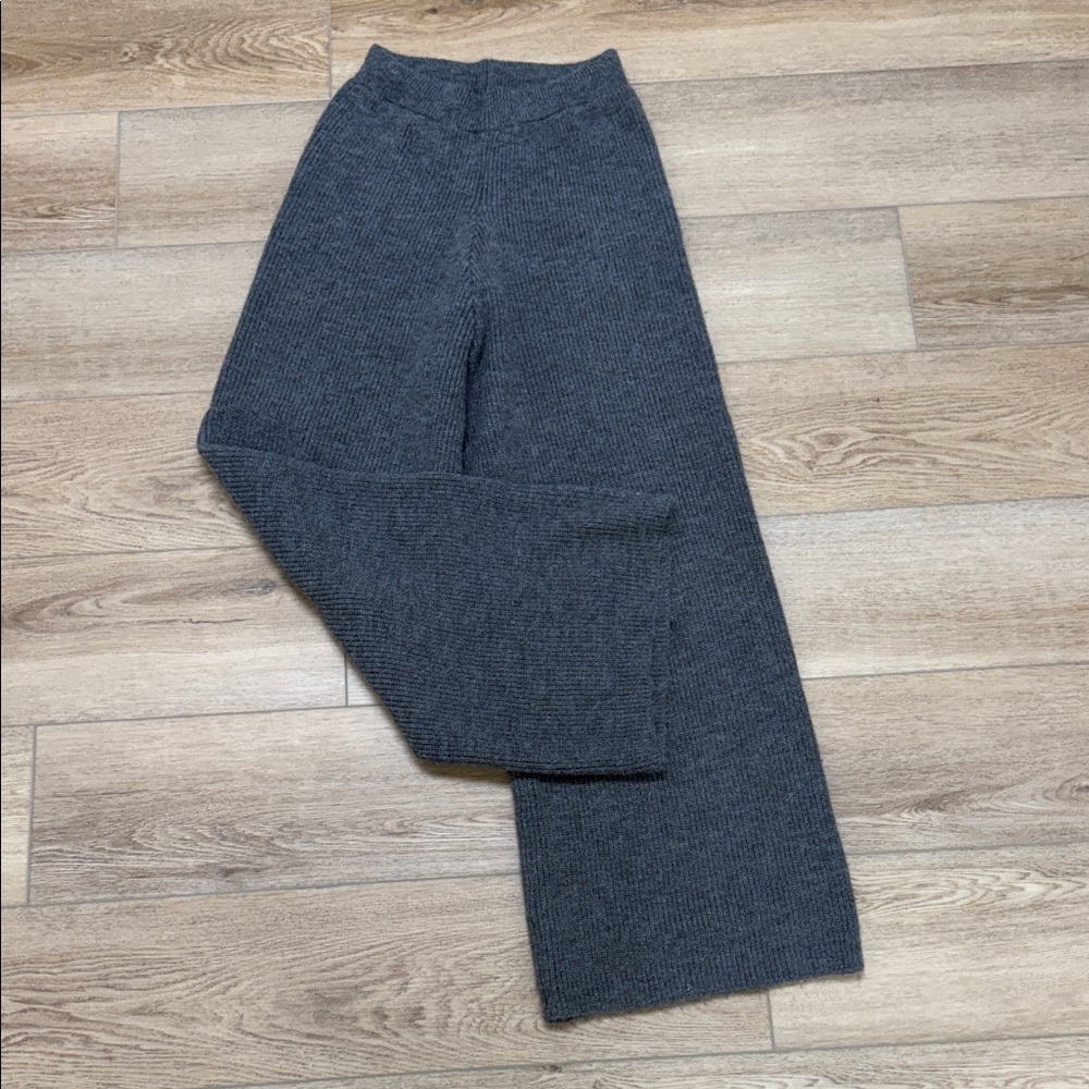 Cozy Gray Knit Pants